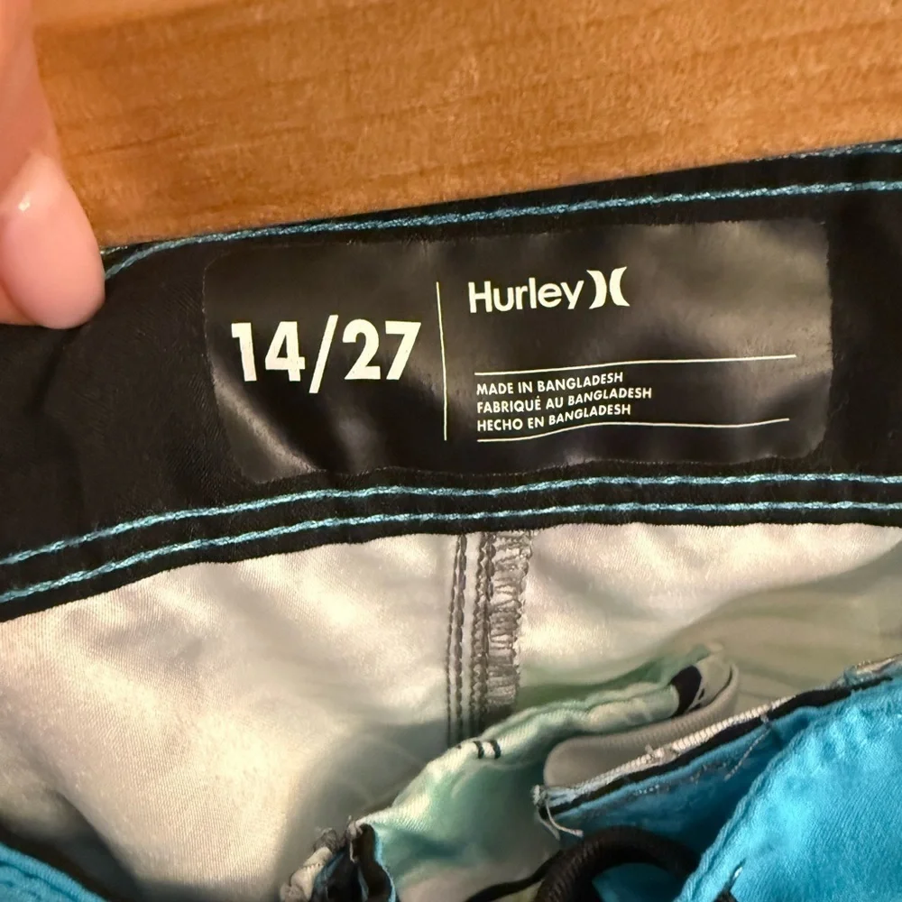 Hurley Men's Scenic Beach Swim Shorts - Blue and Yellow